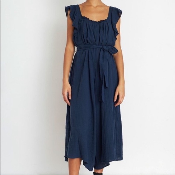 Apiece Apart Pants - Apiece Apart highland Sleeveless Wrinkled Ruffled Wide Leg Romper 20132